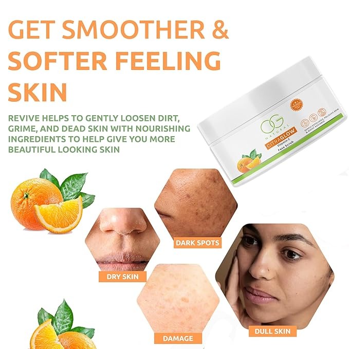 OG BEAUTY Natural Citraglow Vitamin C Face Scrub - 125 gms
