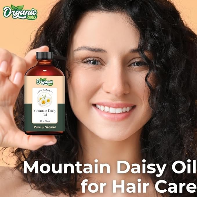 Organic Zing Mountain Daisy (Celmisia Semicordata) Oil | Essential Oil for Aroma, Diffusers and Skincare - 118 Ml