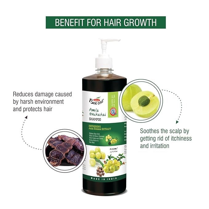 Bee One Amla Shikakai Shampoo - 500 ml