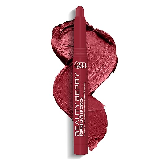 Beauty Berry Poppins Matte Lip Crayon Lipstick 01 Cranberry - 3 gms