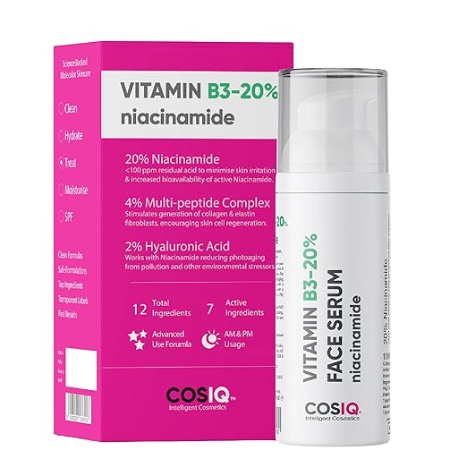 Cos-IQ 20% Niacinamide Face Serum For Clear Glowing Skin - 30 ml