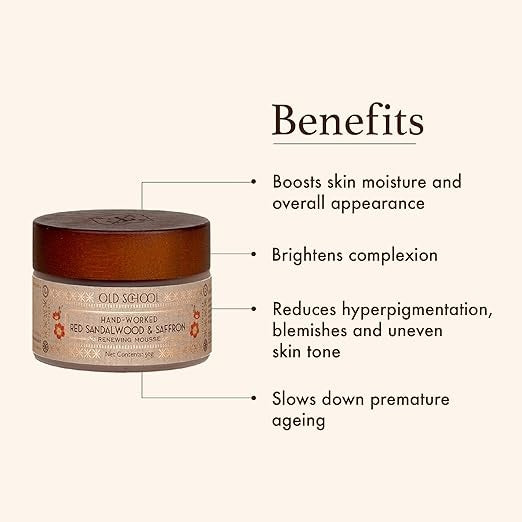 Old School Rituals Red Sandalwood & Saffron Age-Defying Face Moisturiser - 50 gms