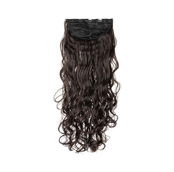 Streak Street 5 Clip In 30" Full Wavy Dark Brown Hair Extension