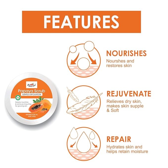 Beeone Face & Body Papaya Scrub - 600 ml