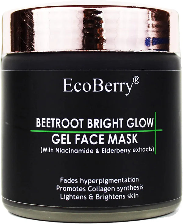 Beetroot Bright Glow Gel Face Mask Brightening & Glowing Skin, Hydration, Anti-Ageing, Natural, Chemical Free, Paraben Free | Vegan