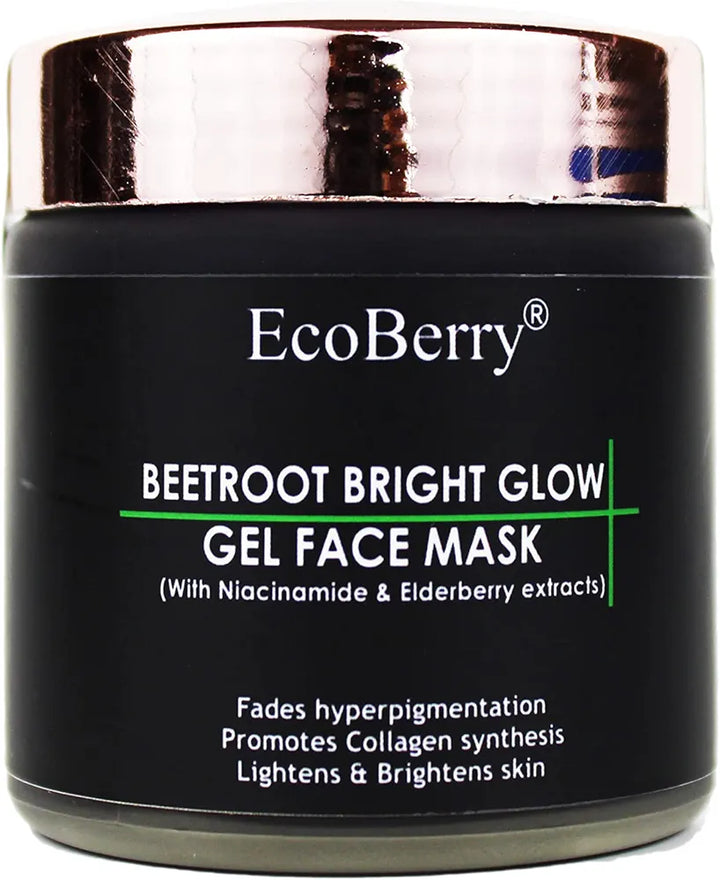 Beetroot Bright Glow Gel Face Mask Brightening & Glowing Skin, Hydration, Anti-Ageing, Natural, Chemical Free, Paraben Free | Vegan