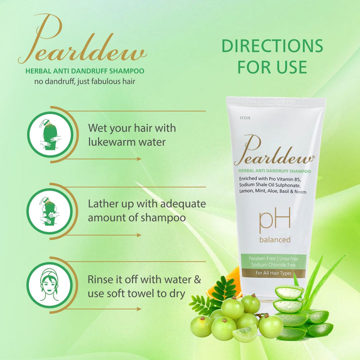Pearldew Herbal Anti Dandruff Shampoo | Controls Dandruff - 100 Ml