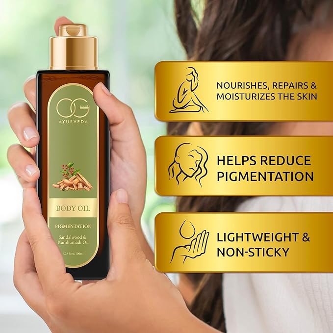 OG BEAUTY AYURVEDA Sandalwood & Kumkumadi Body Oil - 100 ml