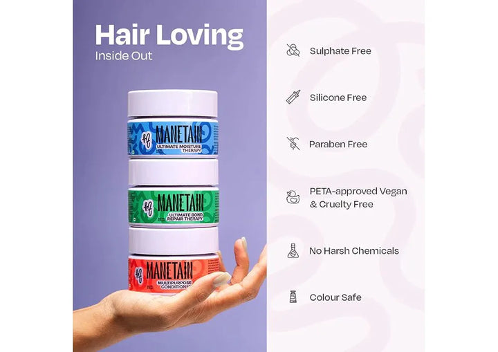 MANETAIN Multipurpose Hair Conditioner 200gm for Curly, Wavy, and Frizzy Hair | Protein/Moisture Balanced | Deep Conditioning, Hydrating, Strengthening, Detangling & Curl Enhancing | No Sulfates or Parabens
