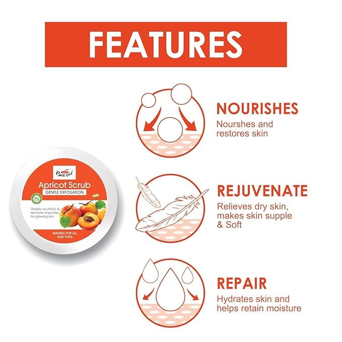 Beeone Face & Body Apricot Scrub - 600 ml