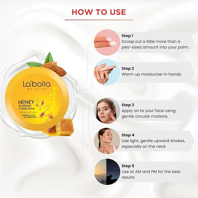 Labolia Beaute Honey Almond Cream With Vitamin E - 50 gms (Pack of 3 ...