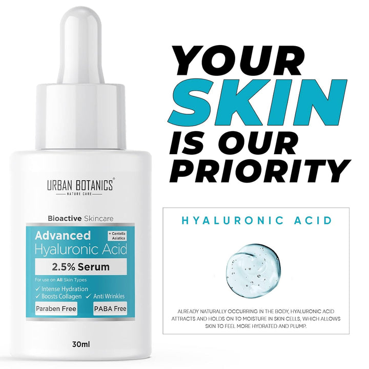 Urban Botanics 2.5% Hyaluronic Acid Serum - 30 ml