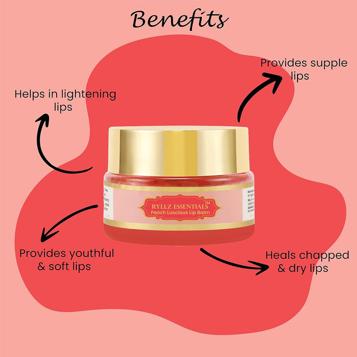 Ryllz Essentials Peach Luscious Lip Balm - 10 ml