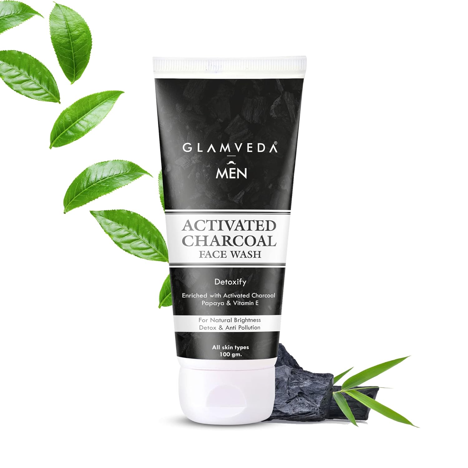 Glamveda Activated Charcoal Detox Face Wash - 100 ml – Veeha Beauty