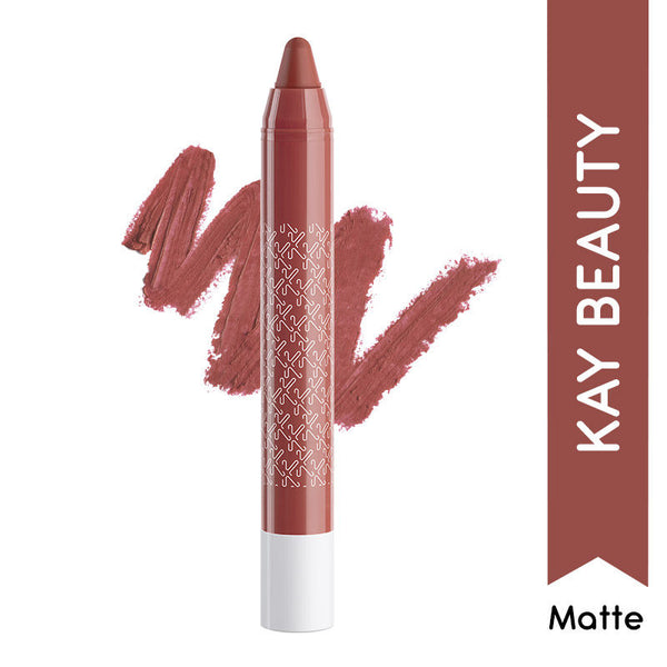 Kay Beauty Matteinee Matte Lip Crayon Lipstick Gossip - 1.8 gms