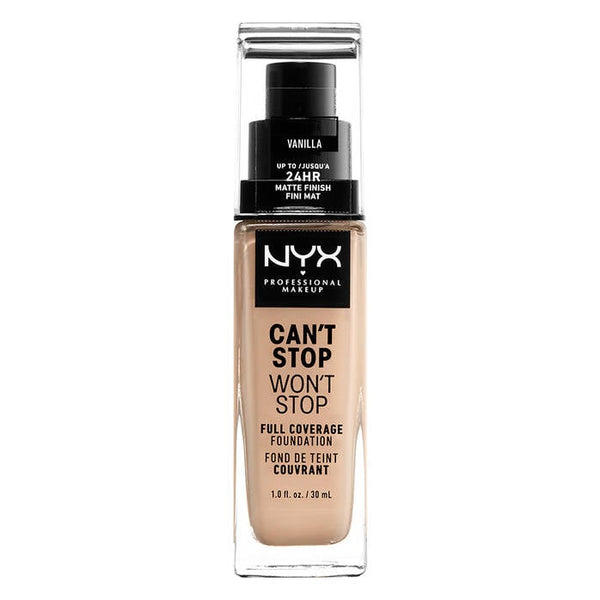 NYX Professional Makeup Can't Stop Won't Stop Full Coverage Foundation - Vanilla - 30 ml