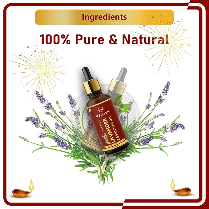 Newish Lavender Essential Oil Pure Undiluted Natural & Organic - 30 ml
