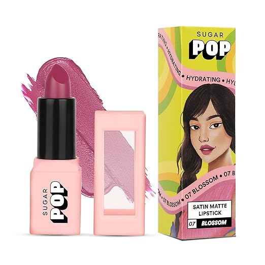 Sugar Pop Satin Matte Lipstick Blossom (Light Pink) - 3 gms