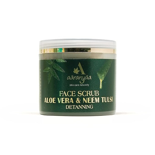 Aaranyaa Aloe Vera & Neem Tulsi Detanning Face Scrub - 100 gms