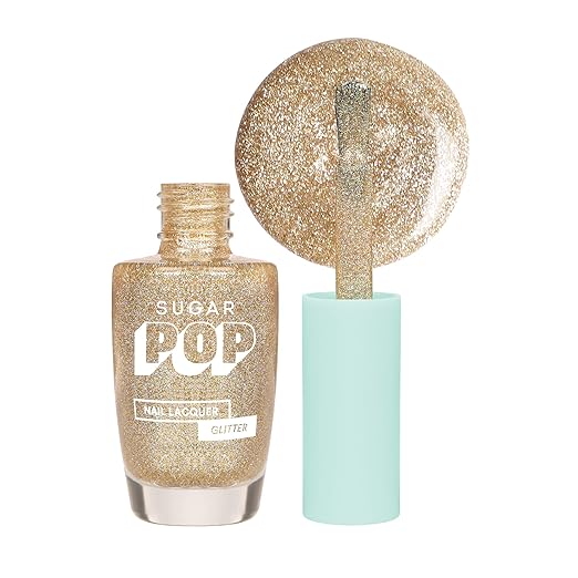 Sugar Pop Nail Lacquers Glitter Bling & Beyond (Golden Glitter) - 10 ml