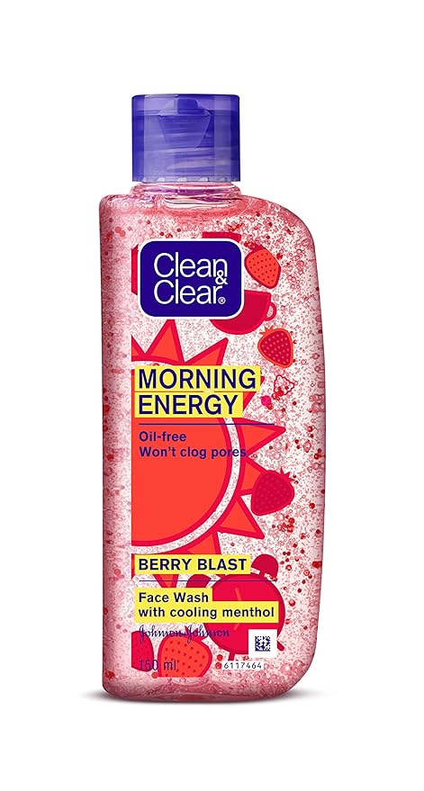 Clean & Clear Morning Energy Berry Blast Face Wash Red - 150 ml