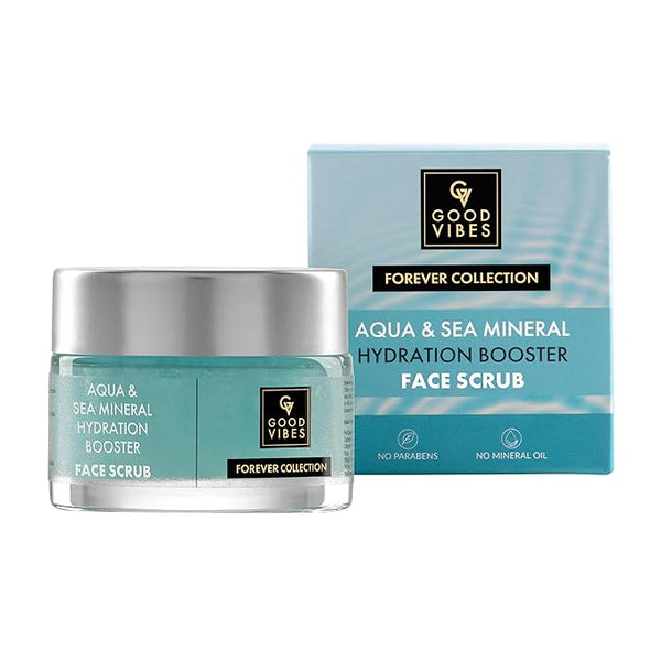 Good Vibes Aqua & Sea Mineral Hydration Booster Face Scrub - 50 gms