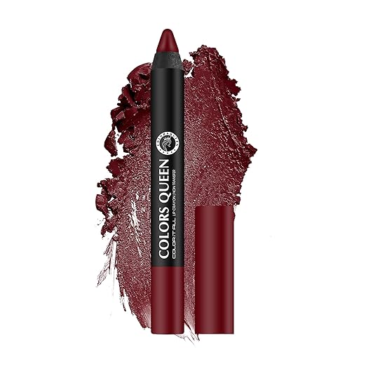 Colors Queen Color It All Non Transfer Lip Crayon Lipstick 21 Rich Maroon - 3.5 gms