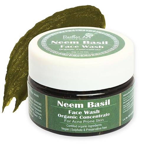 Rustic Art Organic Neem Basil Face Wash Concentrate - 50 gms