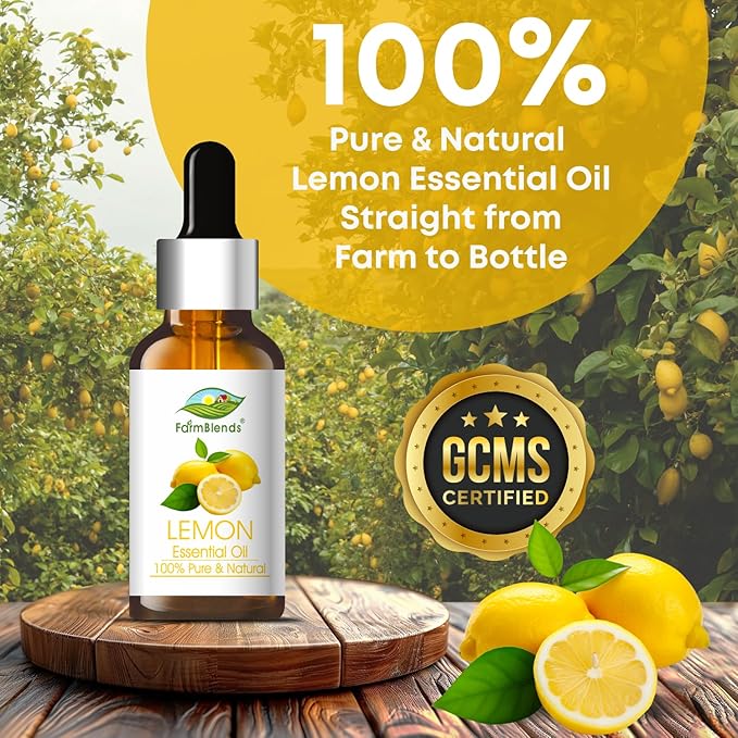 FarmBlends Lemon Essential Oil Undiluted Pure - 30 ml