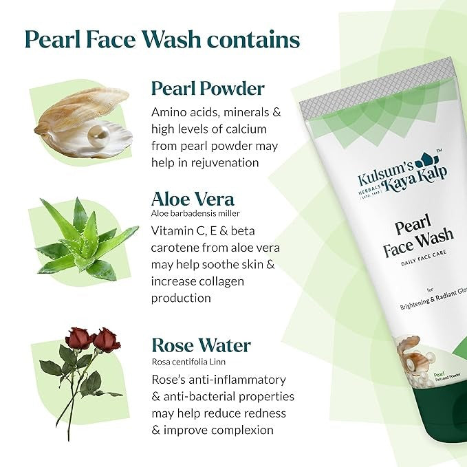 Kulsum's Kaya Kalp Herbals Pearl Face Wash - 100 ml