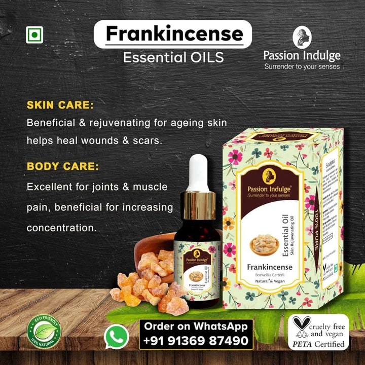 Passion Indulge Natural Frankincense skin Rejuvenating Oil  10ml