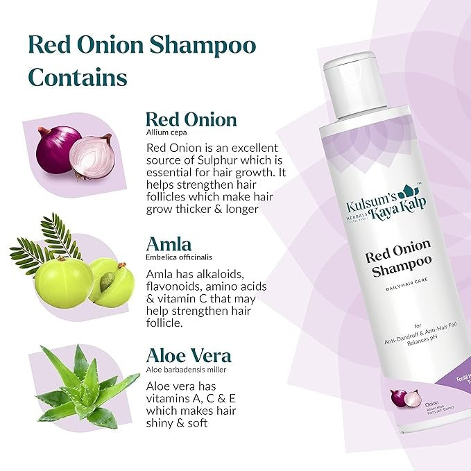 Kulsum's Kaya Kalp Herbals Red Onion Shampoo - 100 ml