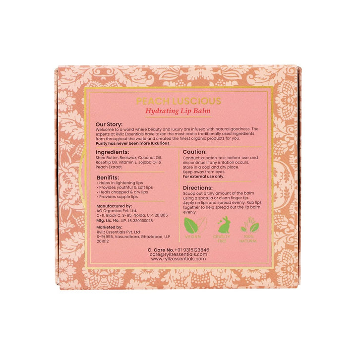 Ryllz Essentials Peach Luscious Lip Balm - 10 ml