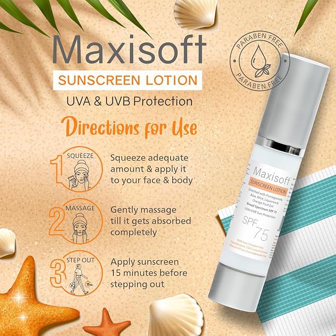 Maxisoft Sunscreen Lotion Spf 75 - 50 Ml