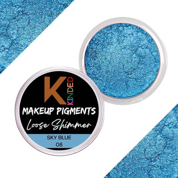 Kinded Loose Shimmer Makeup Foil Pigments Glitter Colour Sky Blue - 3 gms