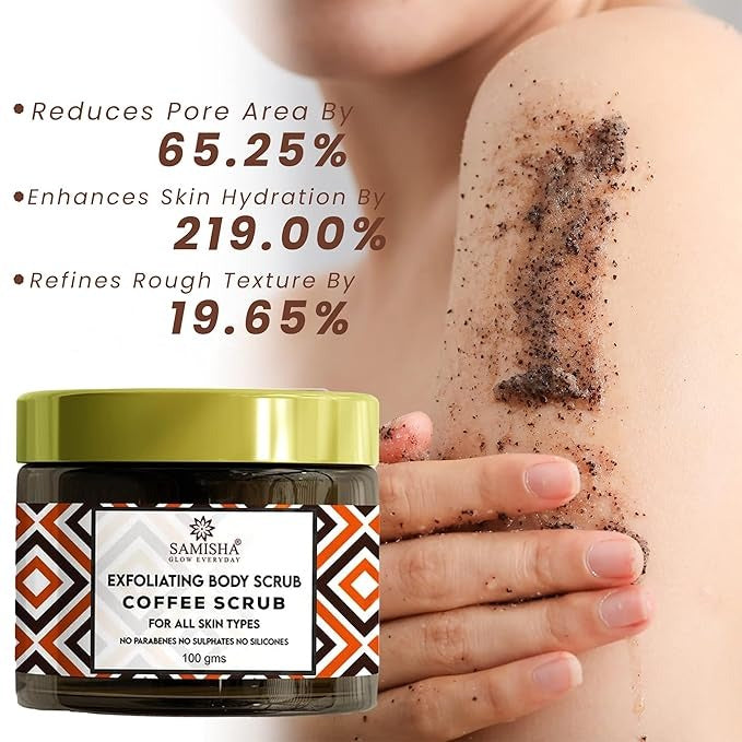 Samisha Exfoliating Body Scrub With Coffee honey & Oatmeal - 100 gms