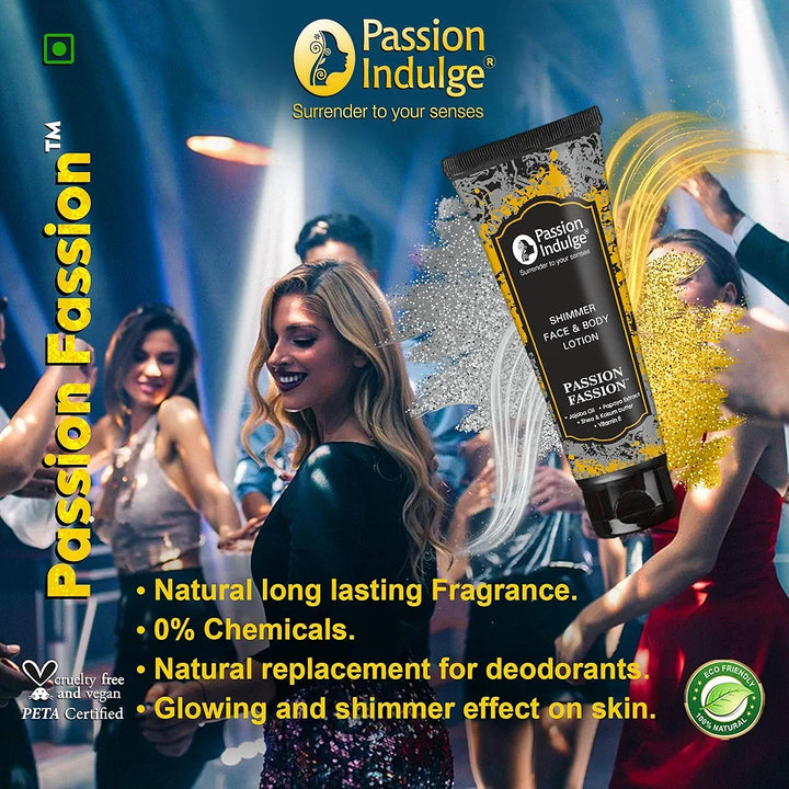 Passion Fassion Gold and Silver Shimmer Bling Lotion-100 Ml