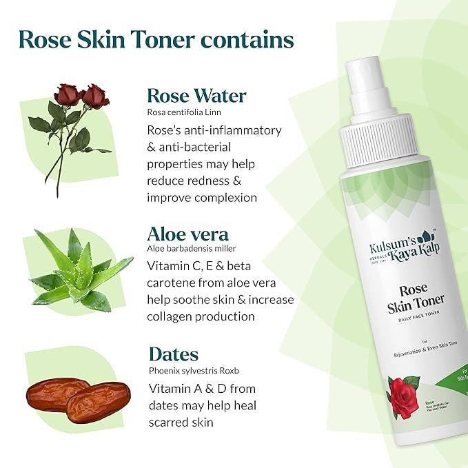 Kulsum's Kaya Kalp Herbals Rose Skin Toner - 100 ml