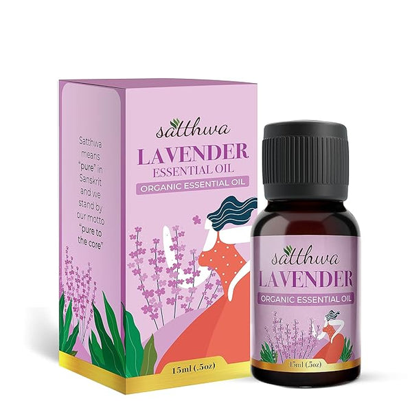 Satthwa Organic Lavender Essential Oil Therapeutic Grade - 15 ml