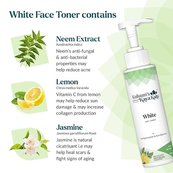 Kulsum's Kaya Kalp Herbals White (Anti Pigmentation & Blemish Lotion) - 100 ml