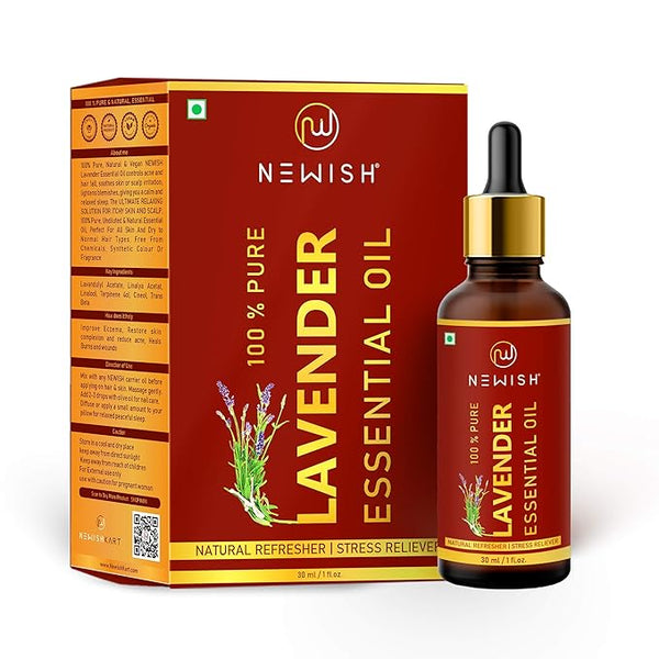 Newish Lavender Essential Oil Pure Undiluted Natural & Organic - 30 ml