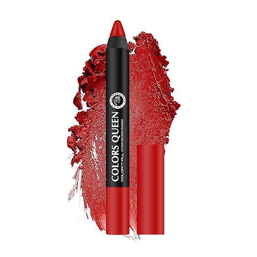 Colors Queen Color It All Non Transfer Lip Crayon Lipstick Smoke Red - 3.5 gms