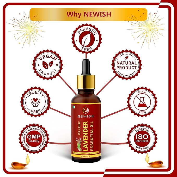 Newish Lavender Essential Oil Pure Undiluted Natural & Organic - 30 ml