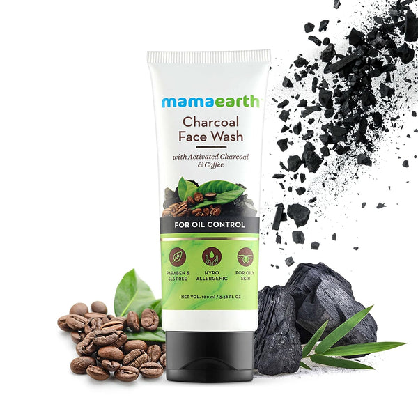 Mamaearth Charcoal Face Wash with Activated Charcoal & Coffee for Oil Control (100ml)