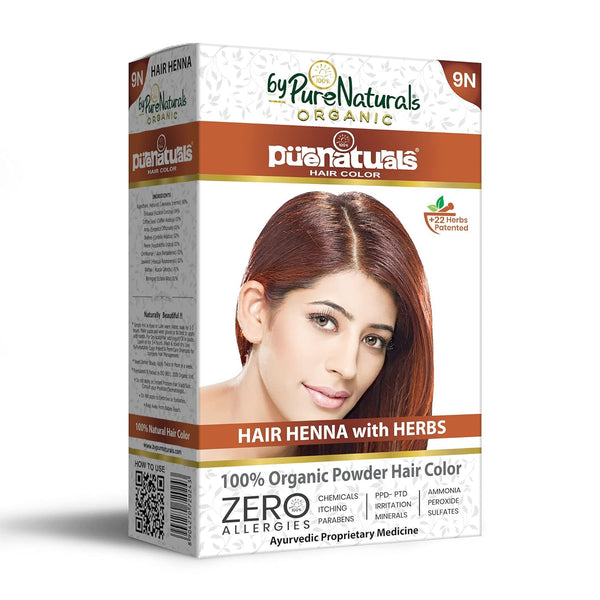 byPurenaturals Organic Henna hair colour powder with Herbs - 120 gms