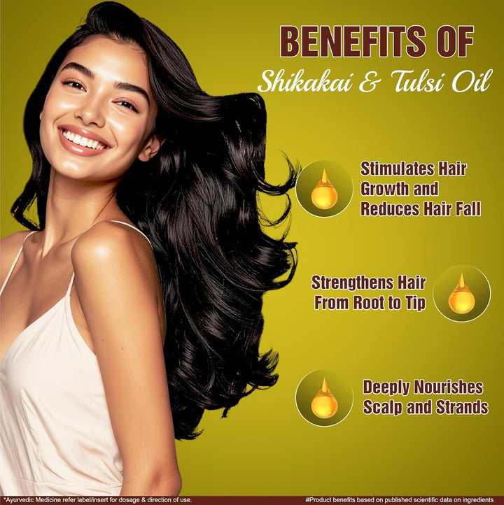 Multani Naturals Shikakai & Tulsi Hair Oil - 270 ml – Veeha Beauty