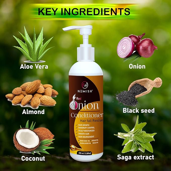 Newish Onion Conditioner for Hair Growth Women & Men - 300 ml
