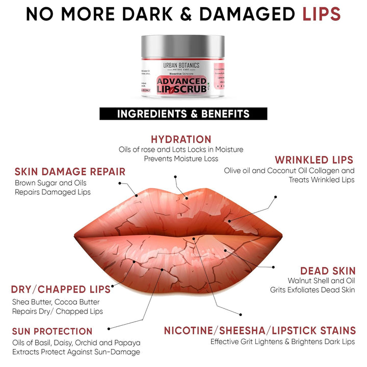 Urban Botanics Advanced Lip Scrub - 40 gms