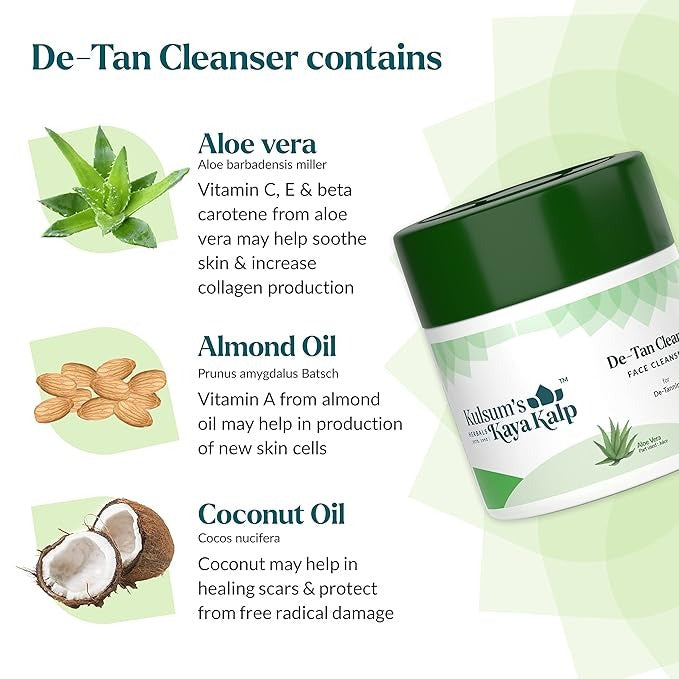 Kulsum's Kaya Kalp Herbals De-Tan Cleanser For De-Tanning - 40 gms