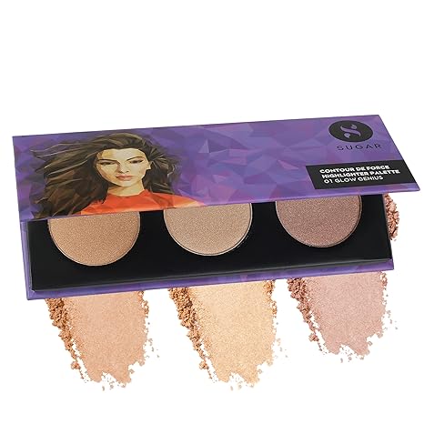 Sugar Cosmetics Contour De Force Highlighter Palette Set - 12 gms